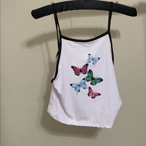 Colorfully butterflies tank top thin